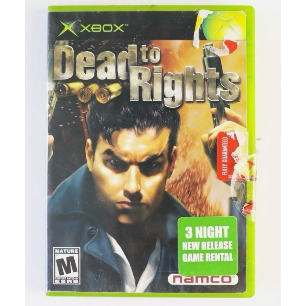 XBOX Dead to Rights video game disc in case action shooter guns namco quarantine